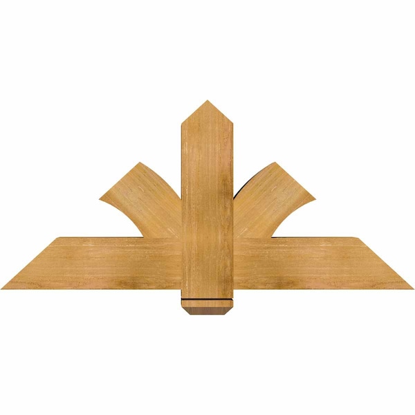 Ekena Millwork Redmond Rough Sawn Timber Gable Bracket, Western Red Cedar, 48"W x 22"H x 6"D x 6"F, 11/12 Pitch GBW048X22X0606RED00RWR - main
